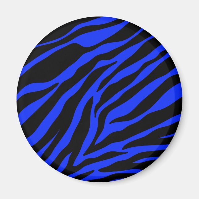 Imán zebra azul (Frente)