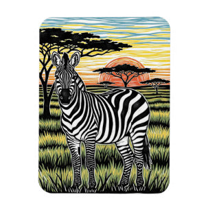 Imán Zebra del parque nacional de Tanzania Serengeti