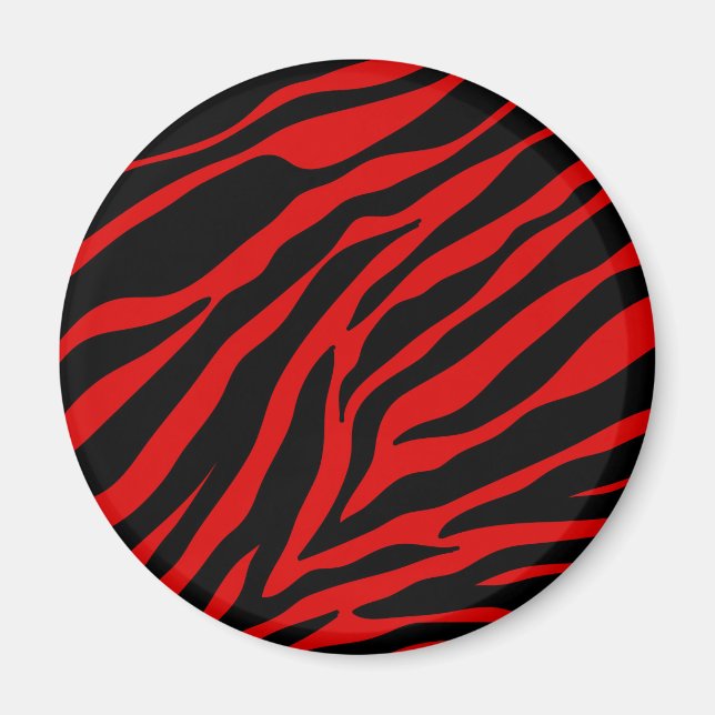 Imán zebra roja (Frente)