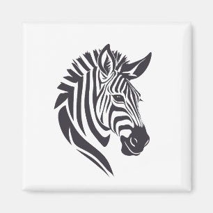 Imán Zebra Vector Arte Animal Moderno Ciudad Urbana Grá