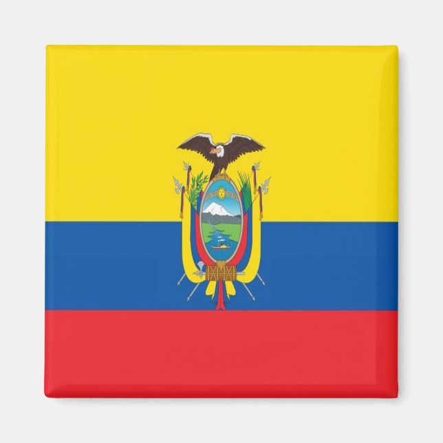 Imán zEC001 ECUADOR, FLAG, América, Fridge (Frente)