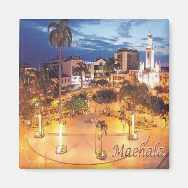 Imán zEC014 MACHALA, Ecuador, América, Fridge (Frente)