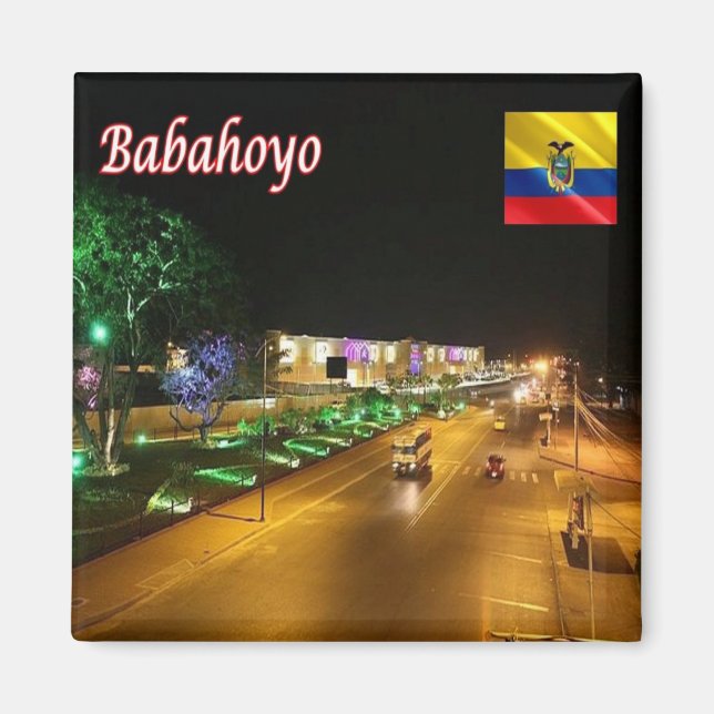 Imán zEC022 BABAHOYO de noche, Ecuador, América, Fridge (Frente)