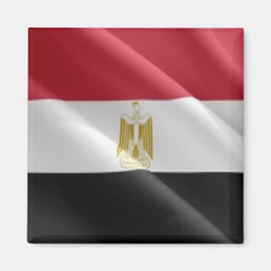 Imán zEG002 EGIPTO, Bandera ondulante, África, Fridge