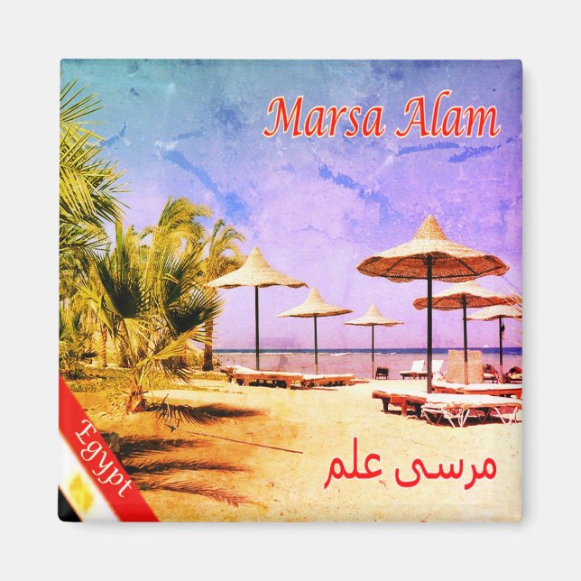 Imán zEG025 MARSA ALAM beach, Egypt, Red Sea, Fridge (Frente)