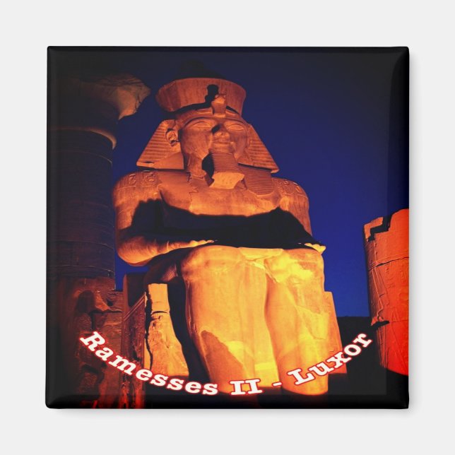 Imán zEG038 LUXOR, Ramesses II, EGIPTO, África, Fridge (Frente)