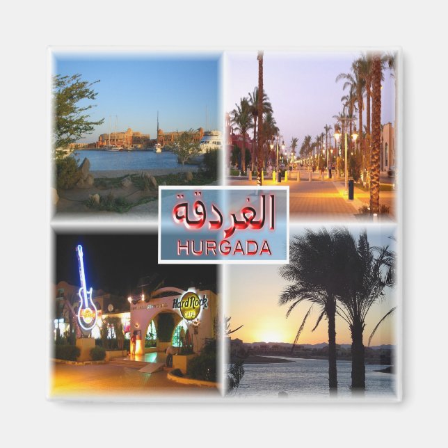 Imán zEG059 HURGHADA, Mar Rojo, Mosaico, África, Fridge (Frente)