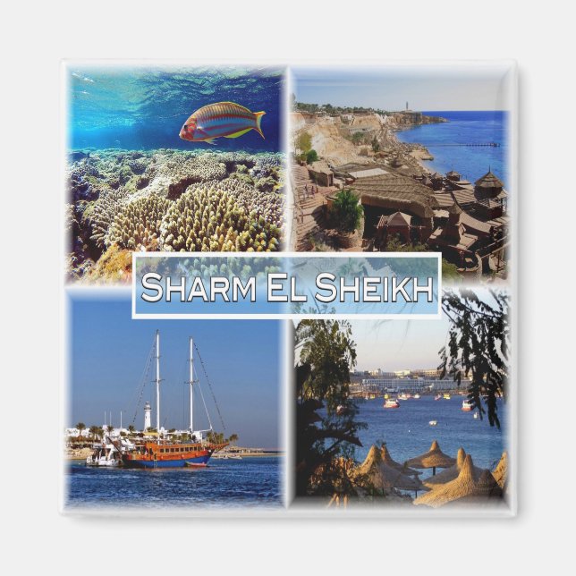 Imán zEG063 SHARM EL SHEIK en el Mar Rojo, EGIPTO, Frid (Frente)