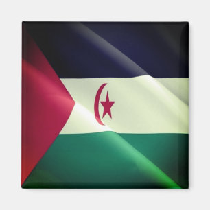Imán zEH002 SÁHARA OCCIDENTAL, Bandera ondulante, Áfric