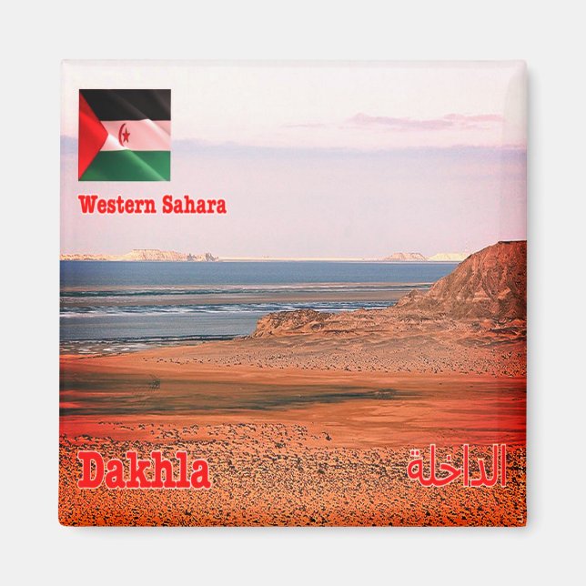 Imán ZEH003 DAKHLA, Sáhara Occidental, África, Fridge (Frente)