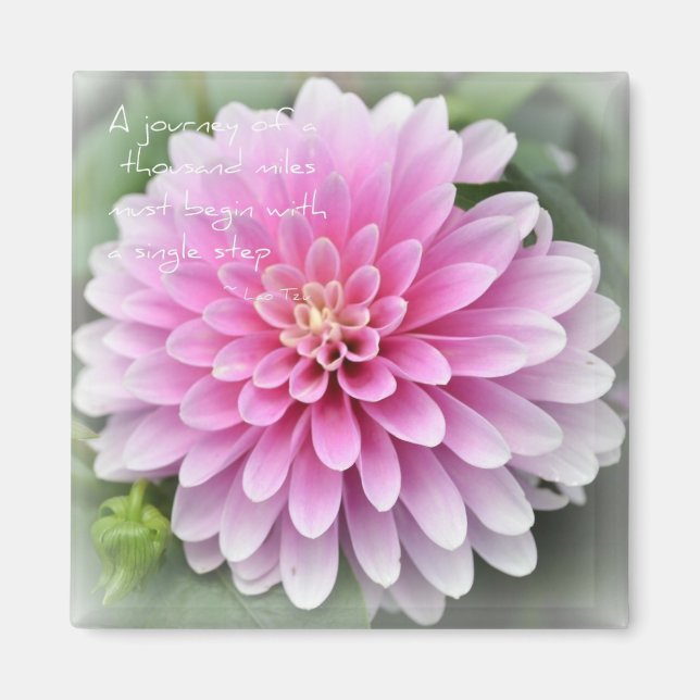 Imán Zen de simplicidad Dahlia Magnet (Frente)