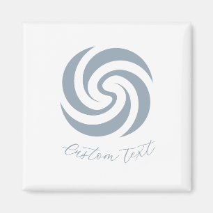 Imán Zen Espiral Vintage Mineral Azul con Texto Persona