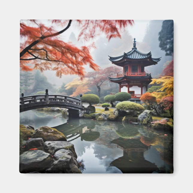 Imán Zen Garden Tranquilidad Tranquila Naturaleza (Frente)