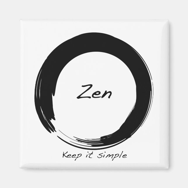 Imán Zen: Manténganlo simple (Frente)