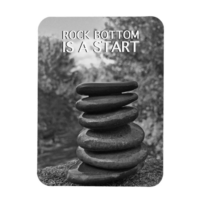 Imán Zen Stones Rock Inferior | Motivación Inspiradora (Vertical)