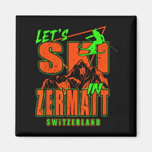 Imán Zermatt Lets Ski esquí alpino Alpes suizos Suiza