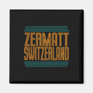 Imán Zermatt Suiza Esquí Alpino Retro Alpes Suizos