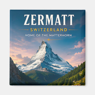 Imán 🏔️ Zermatt Suiza Matterhorn Viajes Decoración ❄️