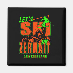 Imán Zermatt Vamos a Esquiar Esquí Alpino Alpes Suizos