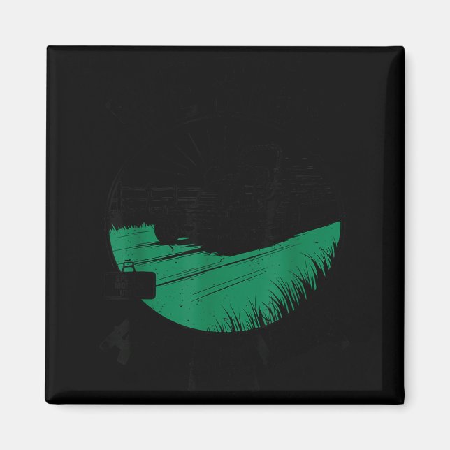 Imán Zero-turn Lawn Mower We Ride At Dawn Funny Dad Mow (Frente)