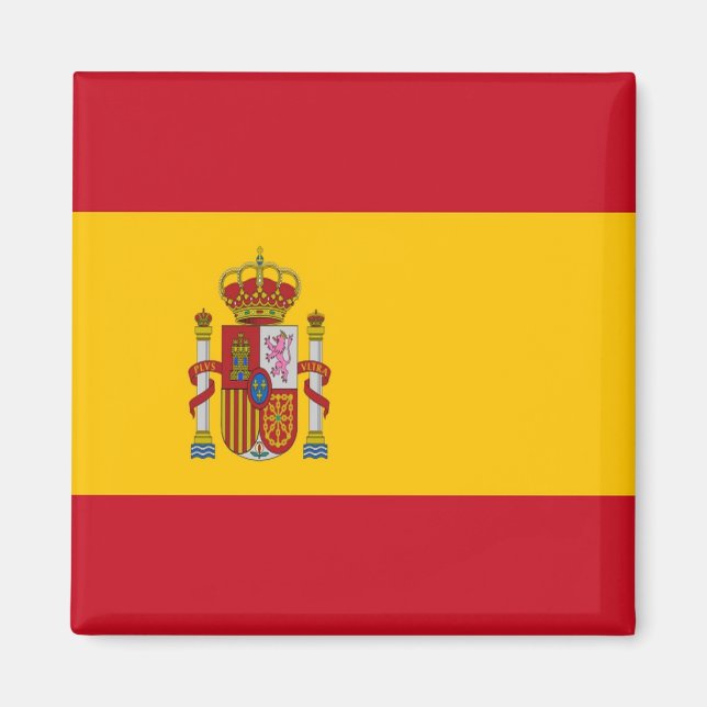 Imán zES001 BANDERA ESPAÑOLA, España, Fridge (Frente)