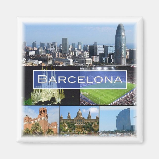 Imán zES003 BARCELONA España - Fridge Magnet (Frente)