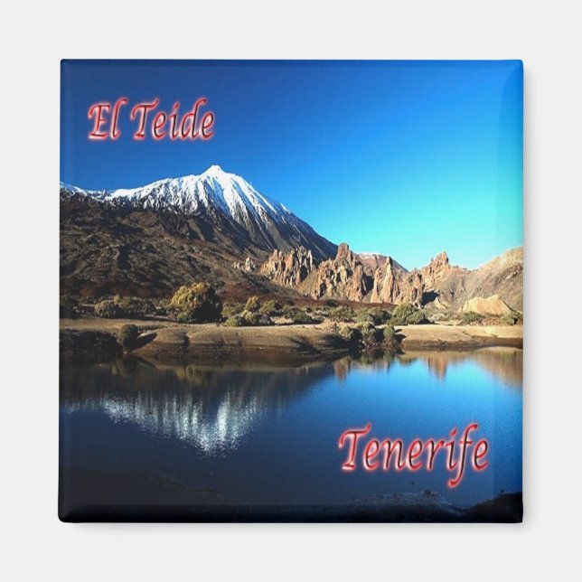 Imán zES006 EL TEIDE Tenerife España, Fridge (Frente)