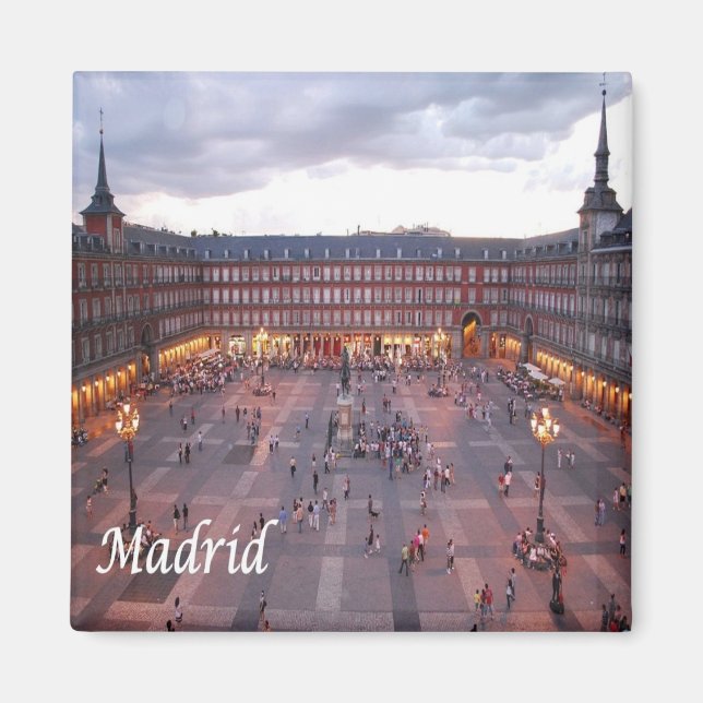 Imán zES009 MADRID Plaza Mayor España - Fridge Magnet (Frente)