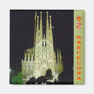 Imán zES041 BASILICA SAGRADA FAMILIA, Barcelona, Fridge