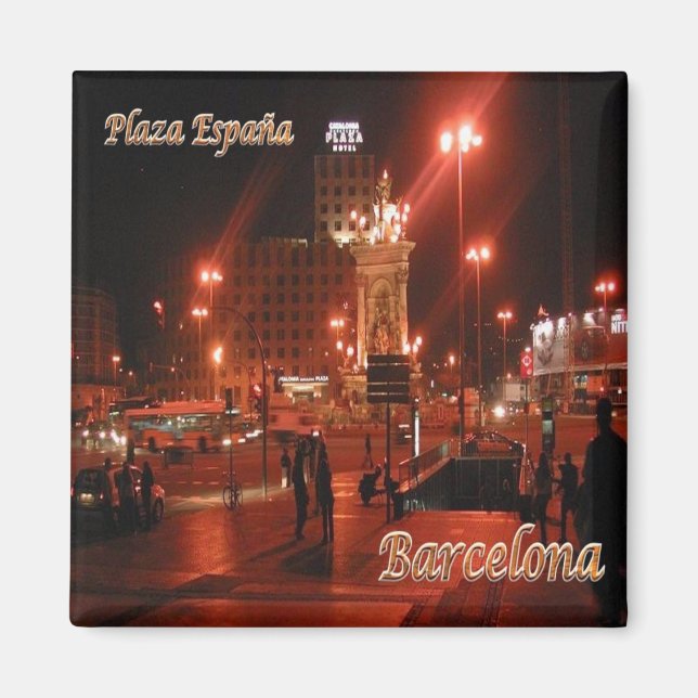 Imán zES048 BARCELONA, Gate Bridge, España, Fridge (Frente)