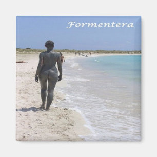 Imán zES066 FORMENTERA BEACH Baleares España, Fridge