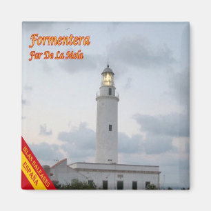 Imán zES071 FORMENTERA LA MOLA LIGHTHOUSE, Balear,