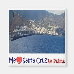 Imán zES079 LA PALMA, SANTA CRUZ, ME ENCANTA. Frigorífi