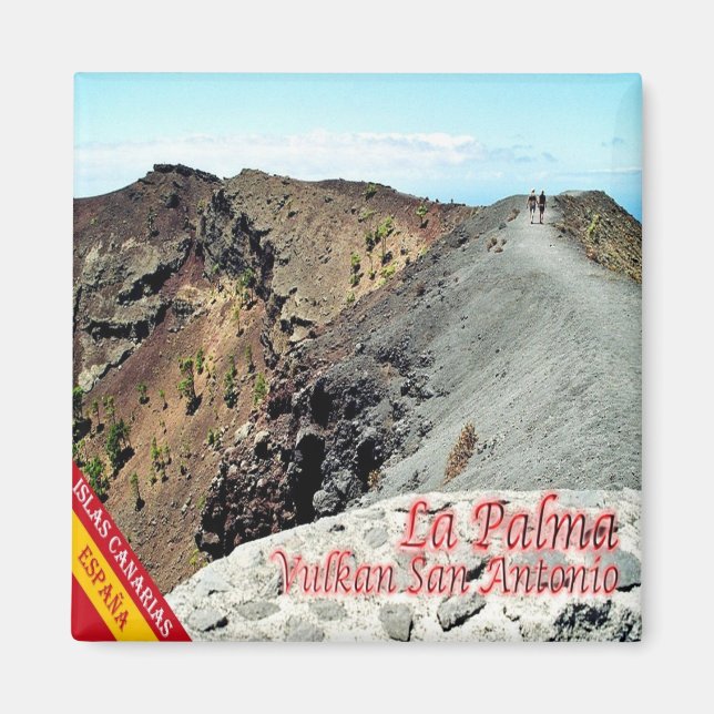 Imán zES081 LA PALMA, VOLCAN SAN ANTONIO, España, Fridg (Frente)