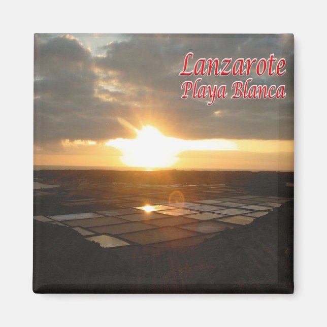 Imán zES087 LANZAROTE, PLAYA BLANCA, España, Fridge (Frente)