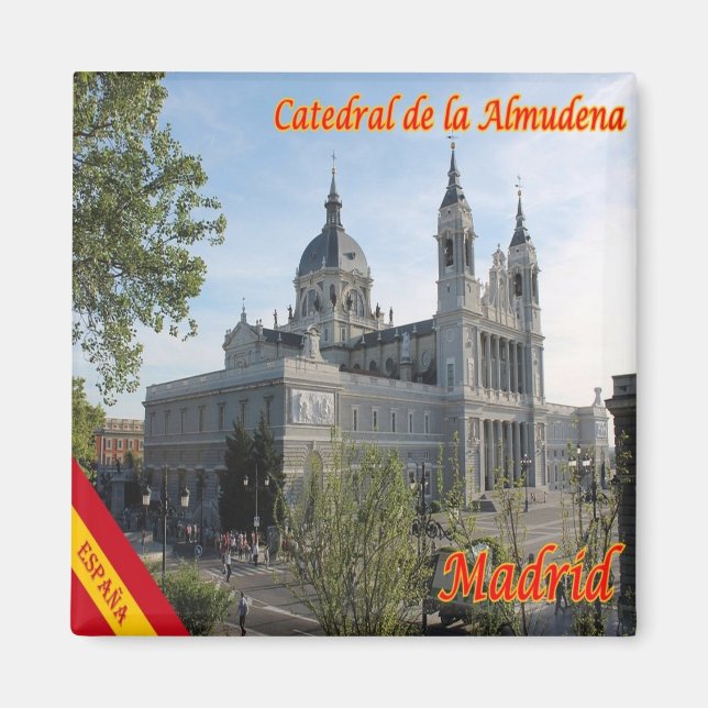 Imán zES090 MADRID, CATEDRAL AMLMUDENA, España, Fridge (Frente)