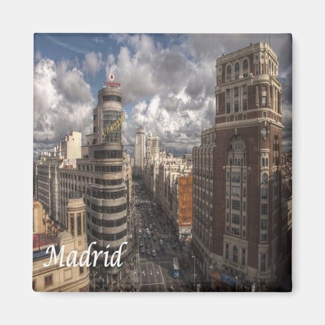 Imán zES091 MADRID City, España, Fridge (Frente)