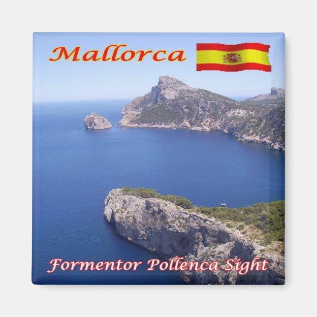 Imán zES103 MALLORCA, FORMA DE POLLENCA SIGHT, Fridge (Frente)