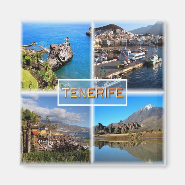 Imán zES108 TENERIFE, LOS GIGANTOS, SANTA CRUZ,  (Frente)