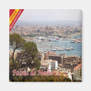 Imán zES126 PALMA DE MALLORCA, Panorama, Fridge