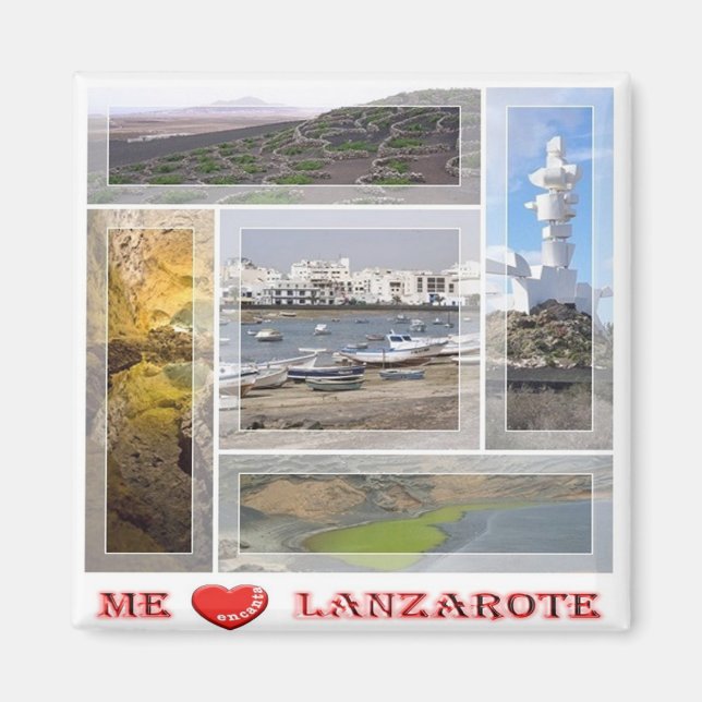 Imán zES145 LANZAROTE "I Love", España, Fridge Magnet (Frente)