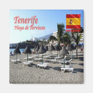 Imán zES147 Playa TENERIFE Torviscas, Canarias, Fridge