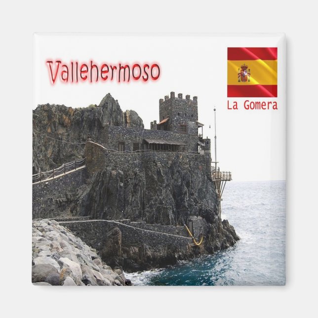 Imán zES151 LA GOMERA Vallehermoso, Castillo del Mar, (Frente)
