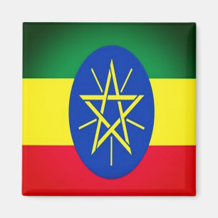 Imán zET001 ETIOPÍA, FLAG, África, Fridge