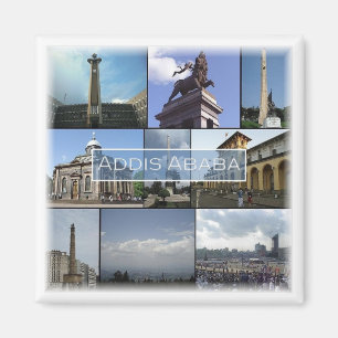 Imán zET014 ADDIS ABABA, Mosaic, Etiopía, Fridge