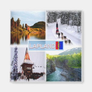 Imán zFI010 LAPLAND LAKE INARI LAMMINTUPA SANTA CLAUS,