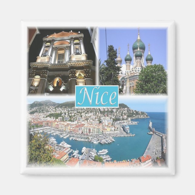 Imán zFR043 NICE, Provenza, Francia, Fridge (Frente)