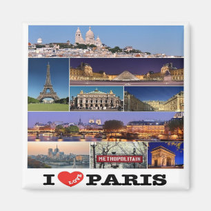 Imán zFR057 PARIS "I Love", Francia, Fridge