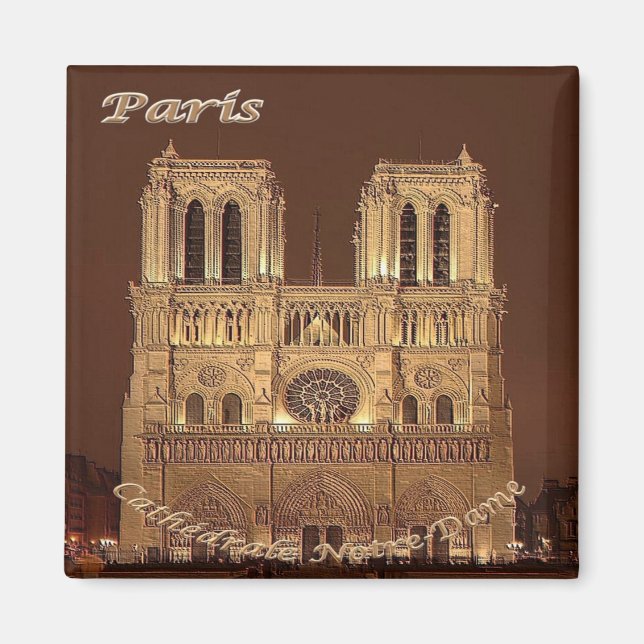 Imán zFR061 NOTRE DAME París, Francia, Fridge (Frente)