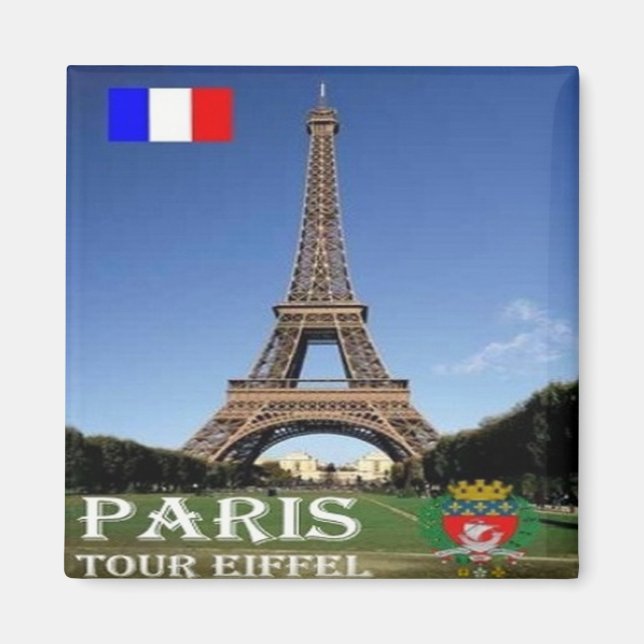 Imán zFR067 EIFFEL TOWER Paris, Francia, Fridge (Frente)